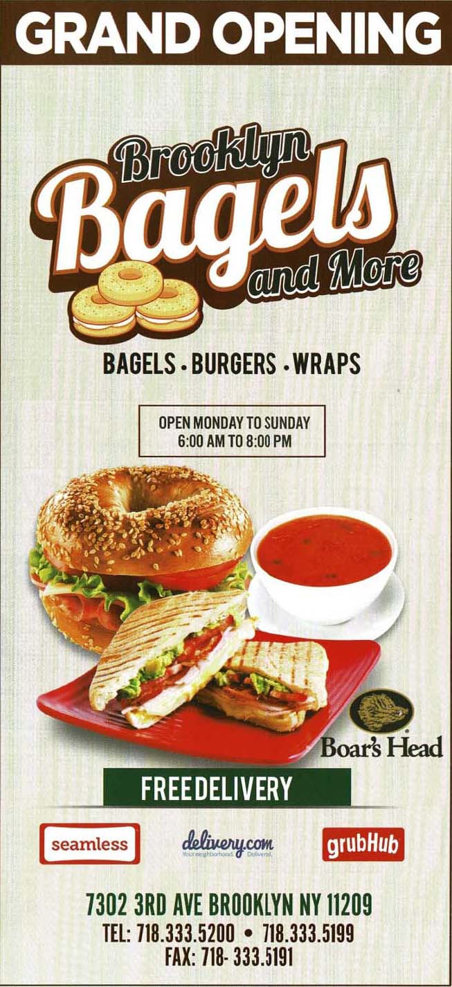 Brooklyn Bagels Menu